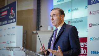 Pedro J. Ramírez, presidente ejecutivo y director de EL ESPAÑOL, en el V Observatorio de las Finanzas.