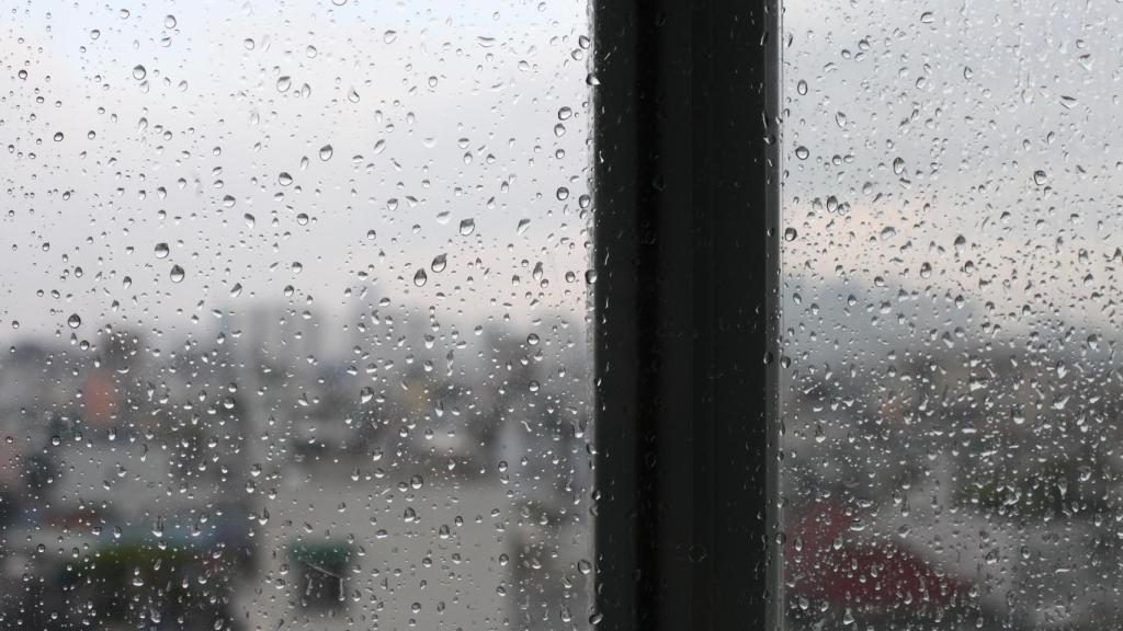 Gotas de lluvia en una ventana