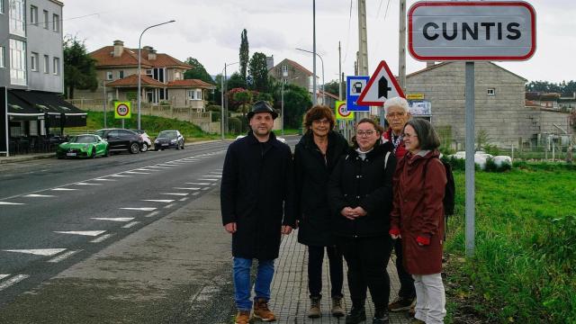 La senadora del BNG, Carme da Silva, en una visita a Cuntis (Pontevedra)