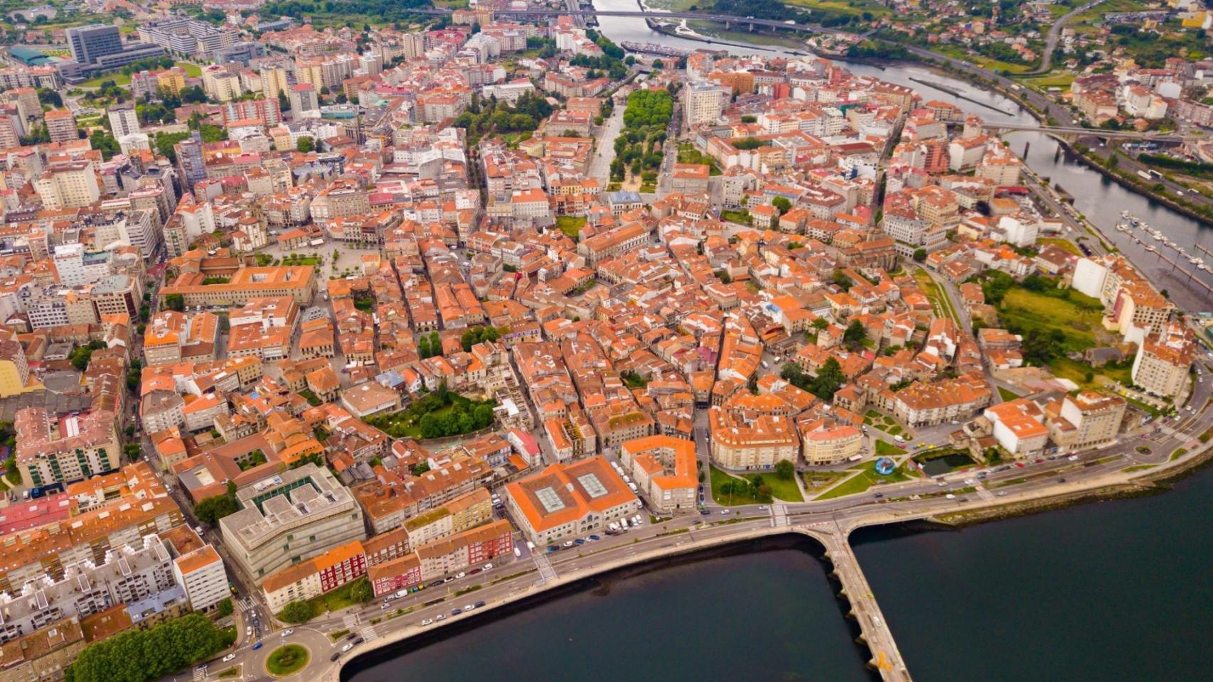 Vista aérea de Pontevedra