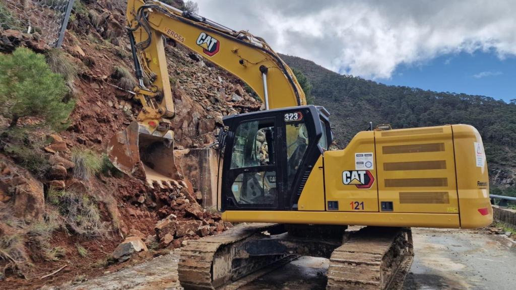 Trabajos en la A-397, en Ronda.