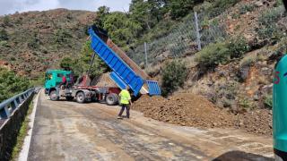 Trabajos en la A-397, en Ronda.