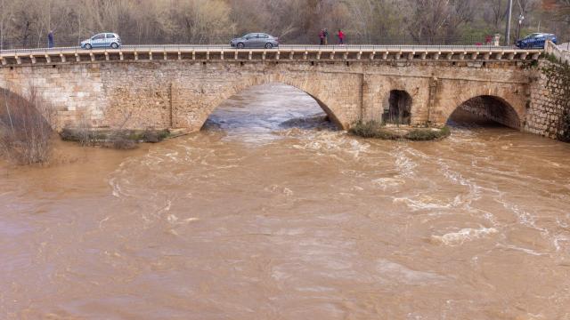 Situación del río Henares a su paso por Guadalajara.