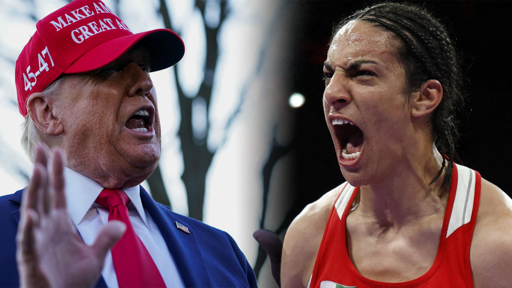 Donald Trump e Imagen Khelif, en un fotomontaje