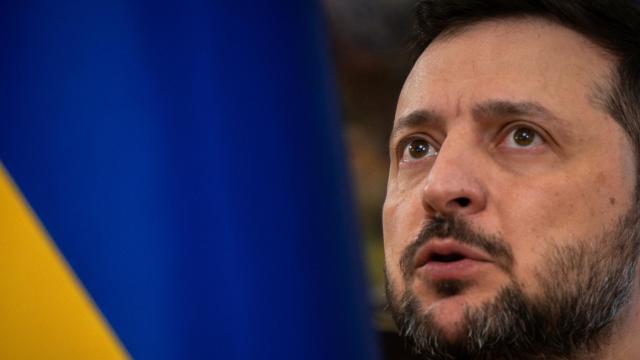 El presidente ucraniano, durante un encuentro con la prensa en Kyiv.