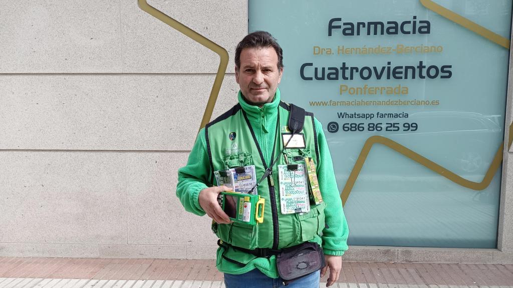 Manuel Rubén Sevane Neira, el vendedor de la ONCE que ha repartido un premio de 35.000 euros en Ponferrada