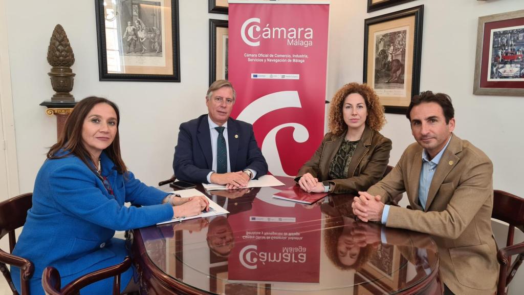 Un momento de la reunión en la Cámara de Comercio de Málaga.