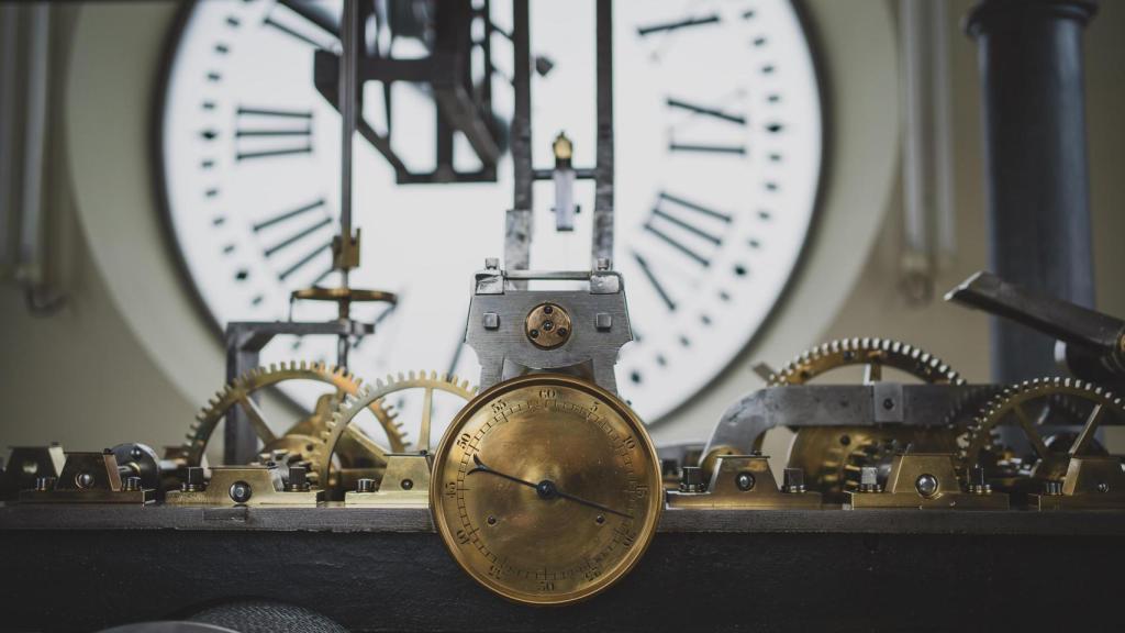 Interior del reloj de la Puerta del Sol.