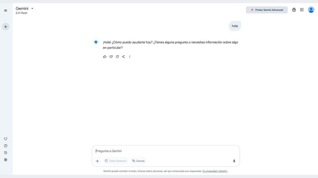 Así es Gemini sin cuenta de Google