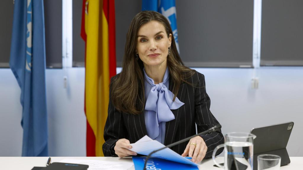 La Reina, durante su reunión con UNICEF.