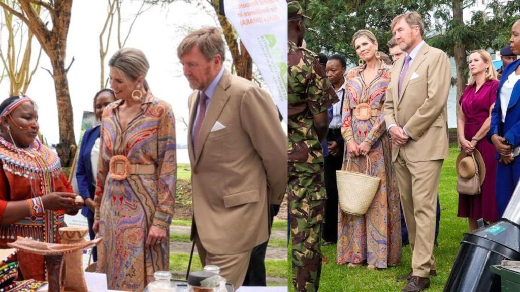 Los Reyes, en dos momentos de su visita.