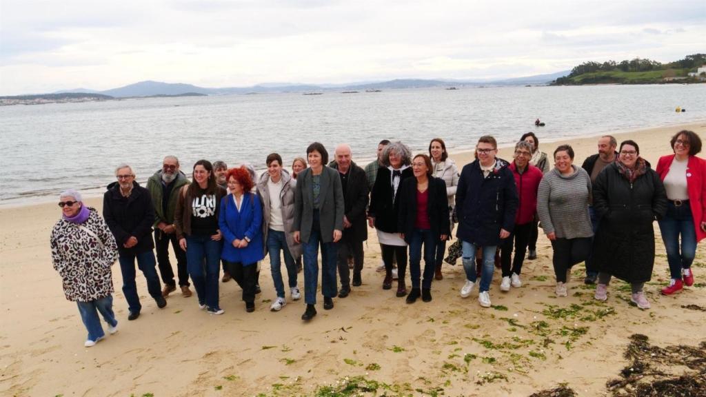 La portavoz nacional del BNG, Ana Pontón, en A Pobra do Caramiñal.