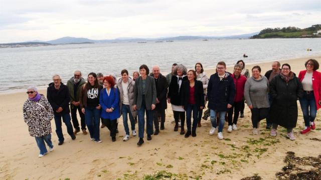 La portavoz nacional del BNG, Ana Pontón, en A Pobra do Caramiñal.