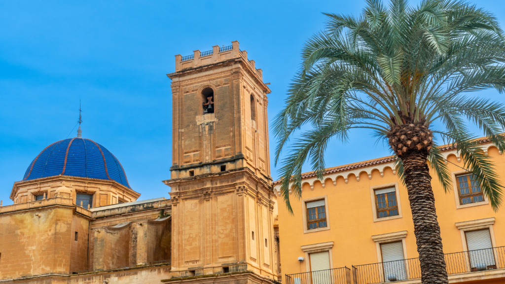 Vistas a la Basílica de Santa María, Elche.