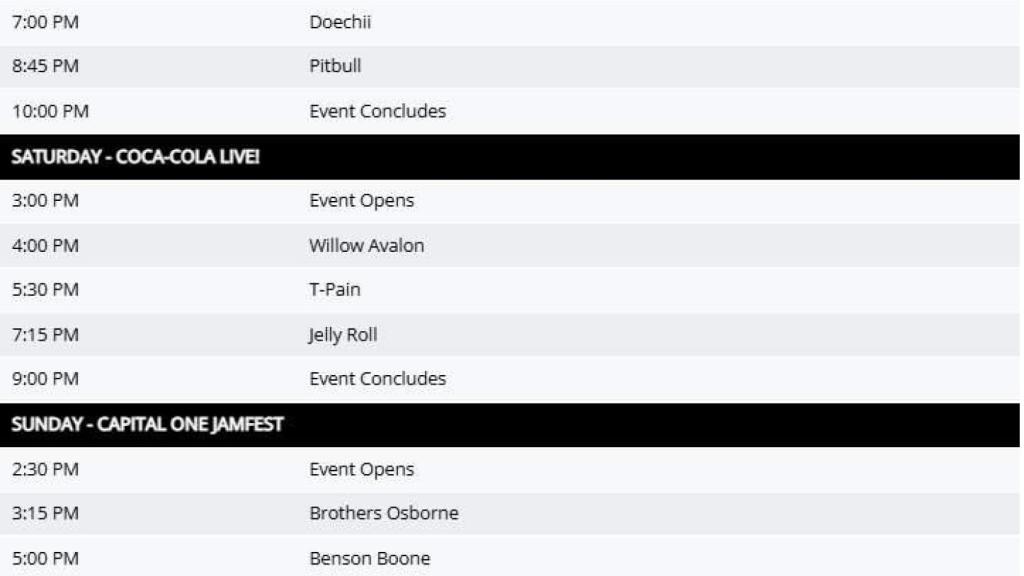 March Madness Lineup
