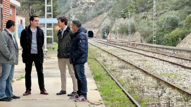 Celma, este viernes en la estación de tren de Fayón.