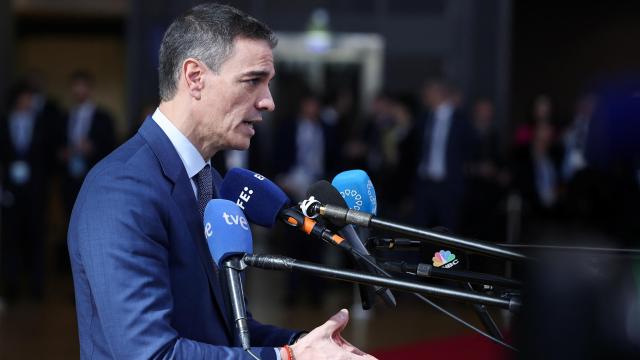 El presidente del Gobierno, Pedro Sánchez, el pasado jueves a su llegada a Bruselas.