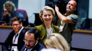 Ursula von der Leyen, a su llegada al Consejo Europeo