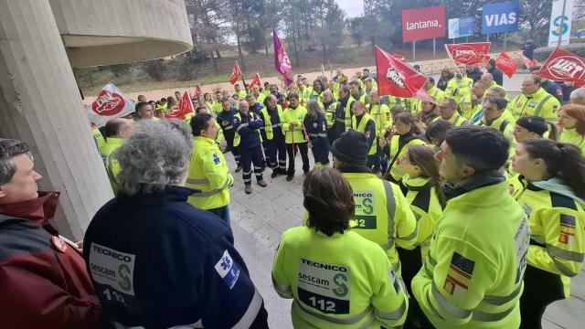 Concentración de este jueves. Foto: UGT.