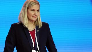 Kirsty Coventry, en las elecciones a la presidencia del COI.