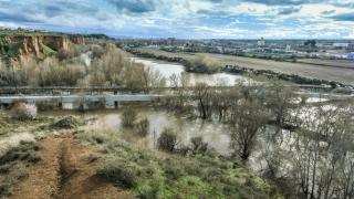 El río Henares a su paso por Guadalajara.