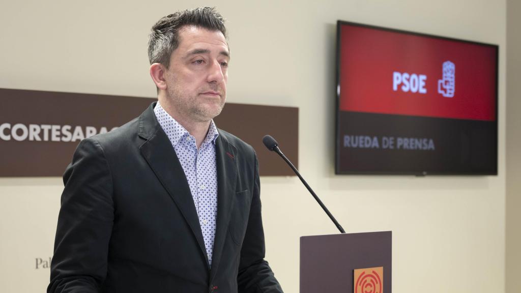Iván Carpi (PSOE), este jueves en rueda de prensa.