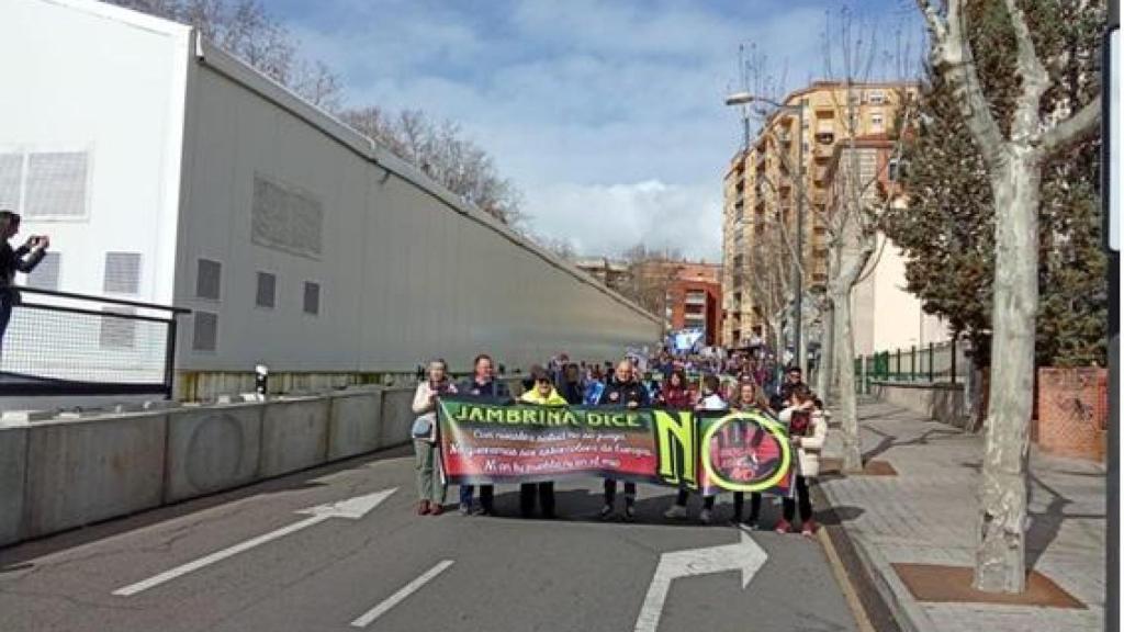 Manifestación contra la planta de biogás