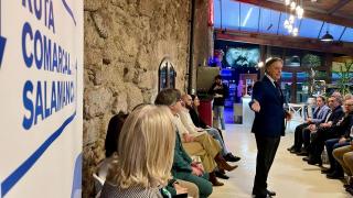 Carlos García Carbayo durante el quinto acto de la Ruta Comarcal en Béjar