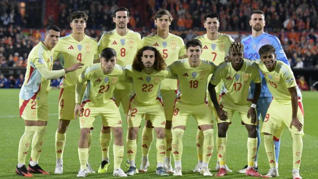 Once inicial de la selección española en el partido ante Países Bajos.