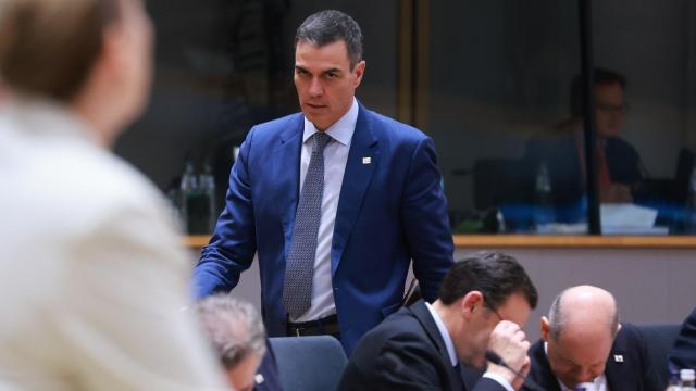 El presidente del Gobierno, Pedro Sánchez, este jueves en Bruselas, en el Consejo Europeo.
