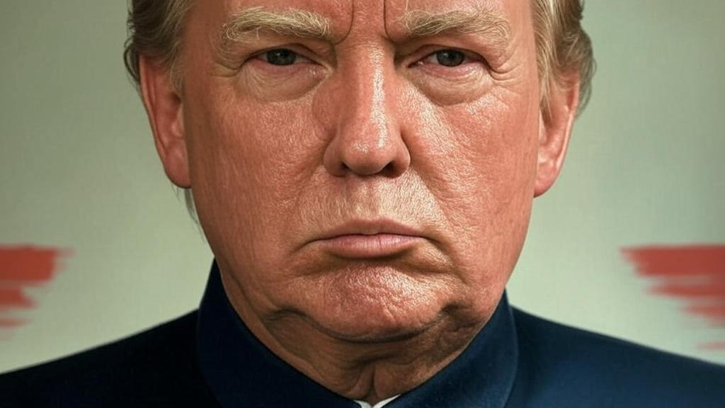 Donald Trump, con un traje Mao, en una ilustración creada con inteligencia artificial.