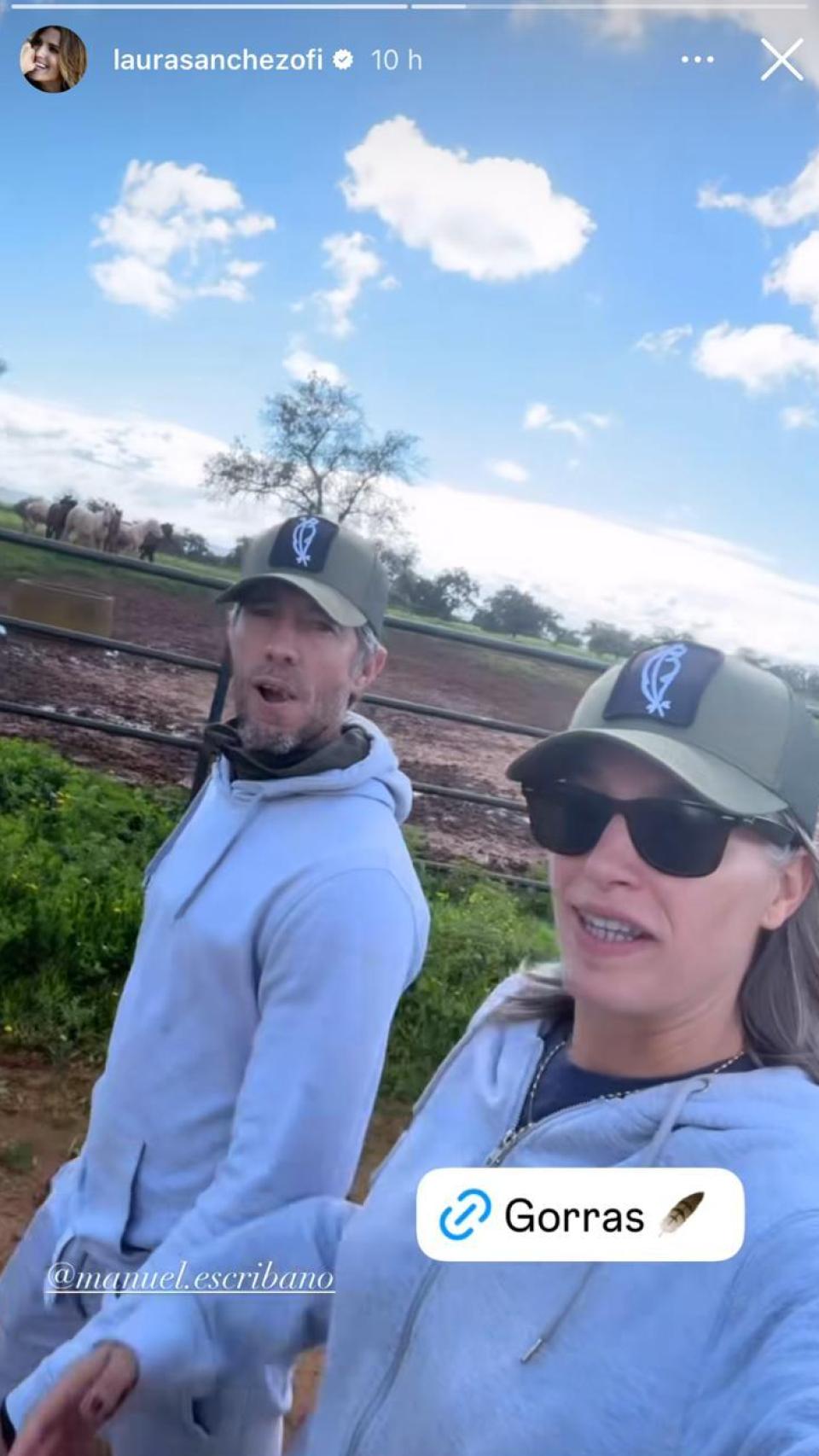 Manuel Escribano u Laura Sánchez, en una imagen publicada en las redes de ella.