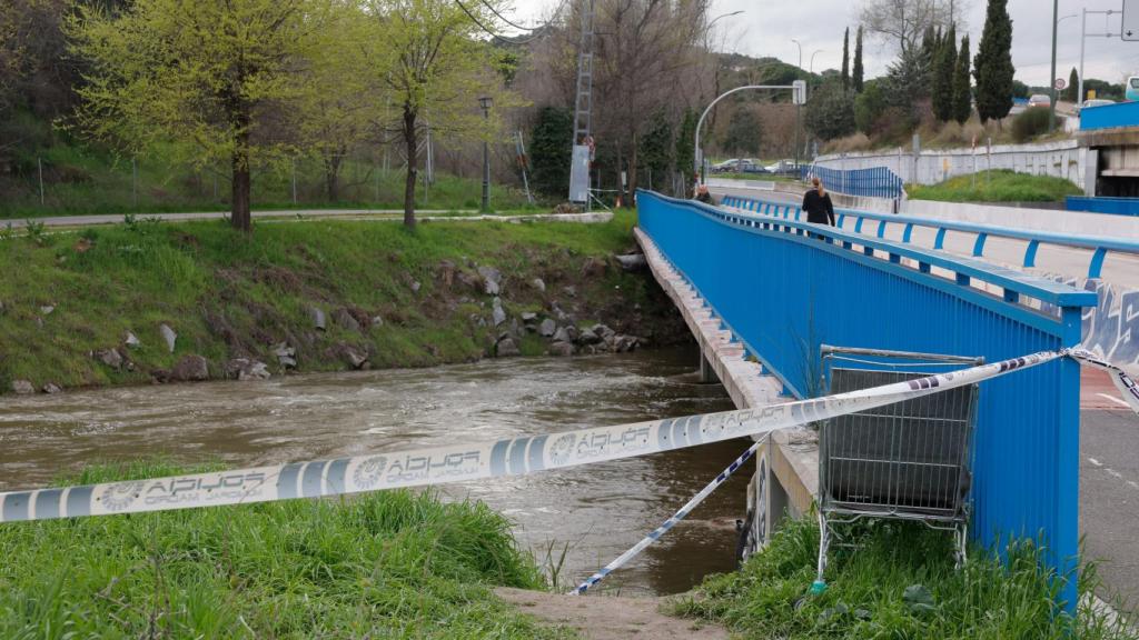 El cauce del río Manzanares este jueves, entre el Puente de los Franceses y la presa del Pardo, en Madrid.