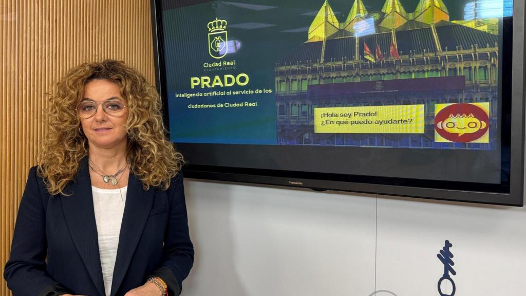 La concejal Mar Sánchez durante la presentación de 'Prado'.