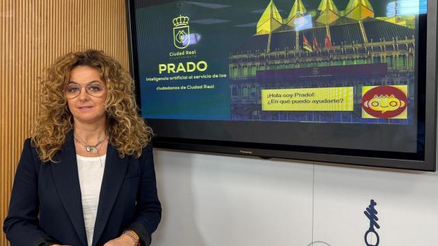 La concejal Mar Sánchez durante la presentación de 'Prado'.