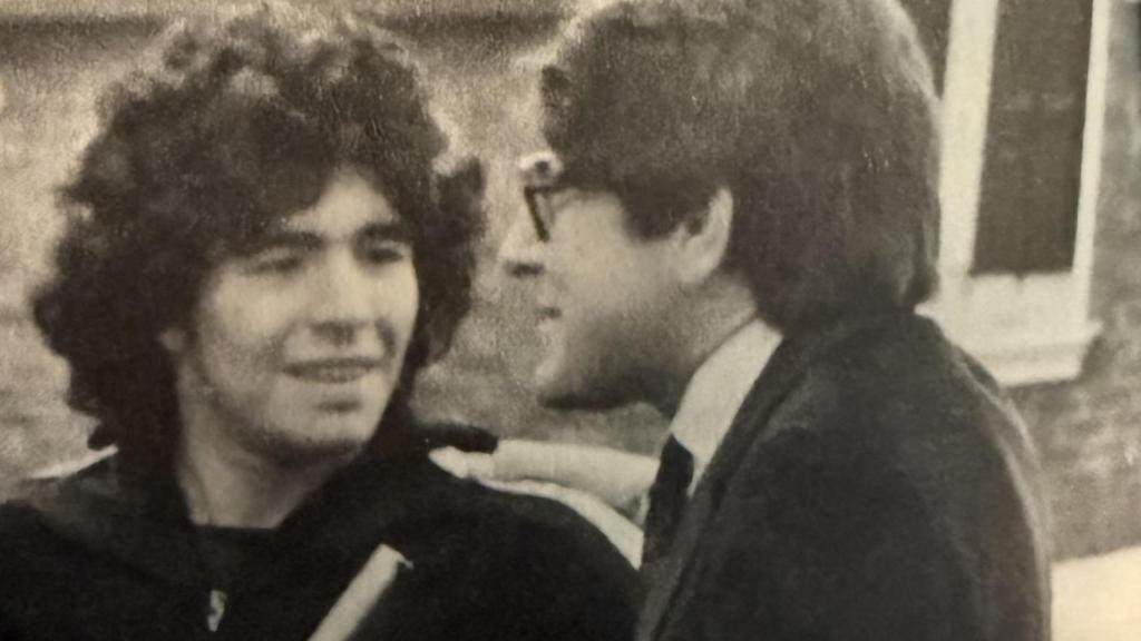 Amestoy, junto a Maradona, en Argentina.