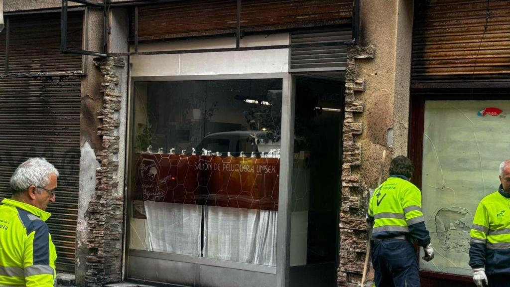 Estado en el que han quedado los edificios colindantes al fuego