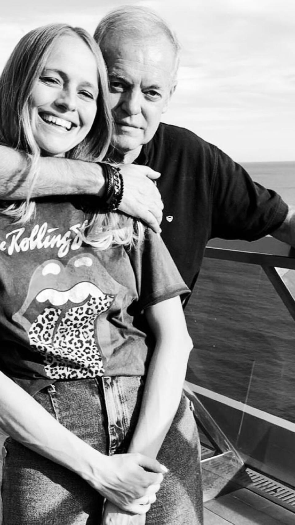 Esmeralda Moya y su padre, Ángel.