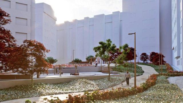 Nueva imagen de la urbanización de la plaza José María Hernansáez,