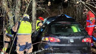 Imagen del accidente víal en LE-441