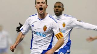 Gabi Fernández con el Real Zaragoza.