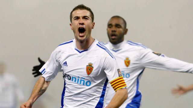 Gabi Fernández con el Real Zaragoza.