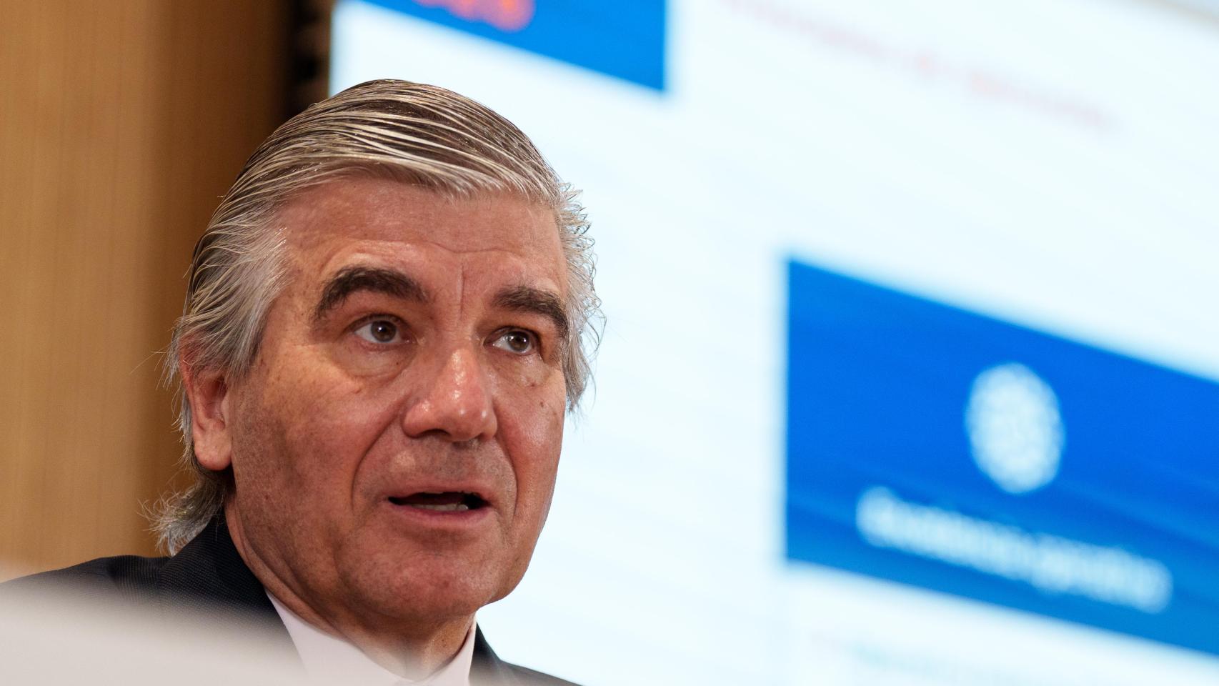 El presidente de Naturgy, Francisco Reynés, en una rueda de prensa para presentar los resultados del 2024.