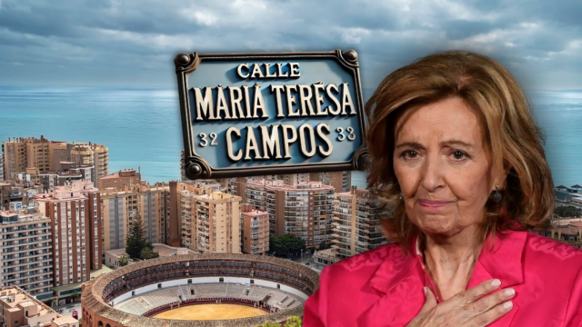 Montaje sobre la calle de María Teresa Campos en Málaga creado por JALEOS.