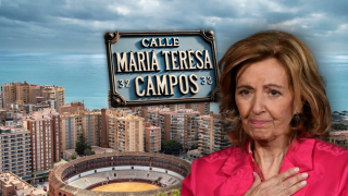 Montaje sobre la calle de María Teresa Campos en Málaga creado por JALEOS.