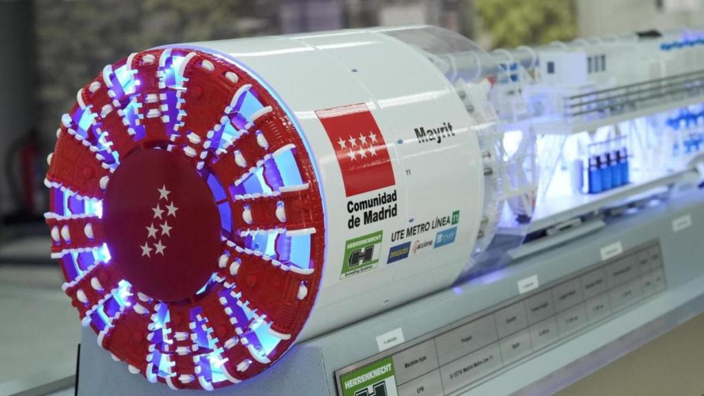 Maqueta de 'Mayrit', la nueva tuneladora de Metro de Madrid.