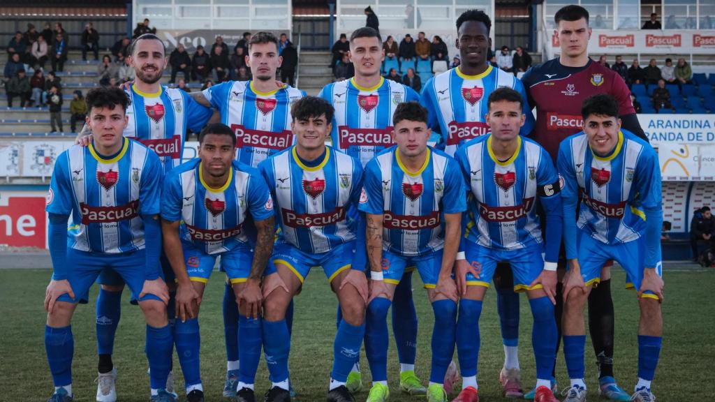 Un once inicial de la Arandina CF en uno de los partidos de la temporada 2024/2025.