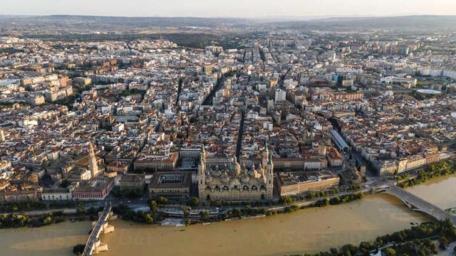 Vista aérea de Zaragoza.