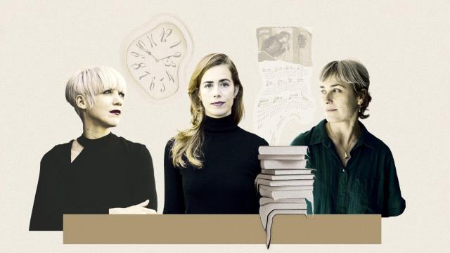 Remedios Zafra, Greta García y Sara Mesa. Diseño: Rubén Vique