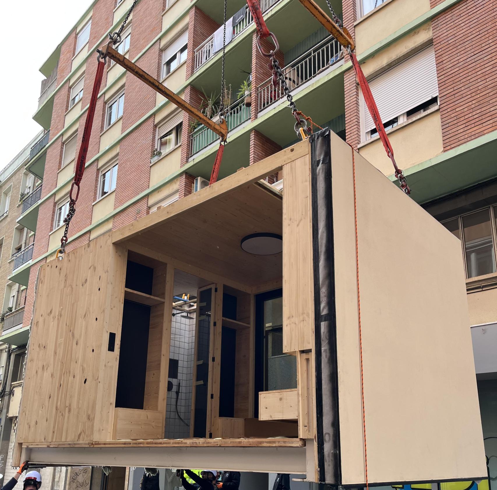 Un piso del nuevo hotel que se está construyendo en el centro de Zaragoza.